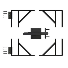 DIYHD Heavy Duty Anti-Sag Gate Kit with Left-Opening Latch for 2x4 Lumber