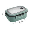 1200ml Bento Box, Double Layer Bento Box Adult Lunch Box,