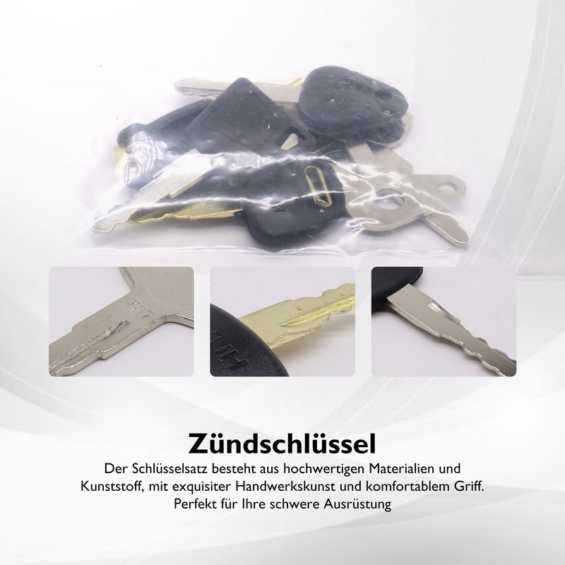 HiSport 7 Piece Equipment Key Set Compatible with Various Excavators,