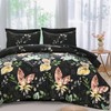 Menghomeus Black Comforter Set Queen 7 Piece Bed in a