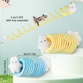 2pcs Sugar Glider Toys, Soft Elastic Rat Climbing Toys for Cage Sugar Glider Climbing Mats with Little Dolls Rat Enrichment Toys Accessories for Sugar Glider Hamster Squirrel Guinea Pig