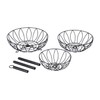 Rice rat 3-Tier Fruit Bowl Metal Wire Fruit Basket Bread