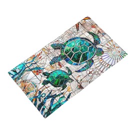 BOGOSERY Sea Turtle Kitchen Wash Towels, Summer Torpical Beach Tortoise Fingertip Dish Towel, Underwater Ocean Conch Face Bath Towel for Bathroom