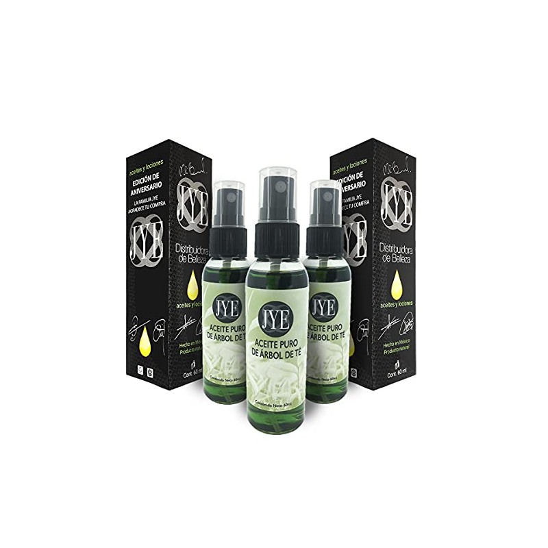 JYE 3 Frascos De Aceite JYE De Arbol De Te