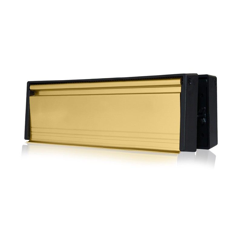 UAP MailPlate 12" Letterplate Polished Brass, Premium Draught Proof Postal
