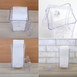 Multi-functional Vanity Organizer with Cotton Pad Holder Cotton Pad Storage 2ea