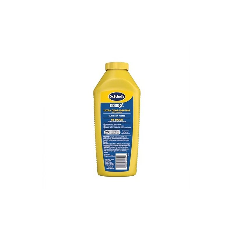 Dr. Scholl's OdorX All Day Deod Powder. 6.25 Ounces, (Pack