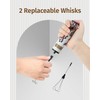 INFOOD Milk Frother Rechargeable with Cover - Coffee Frother Wand,