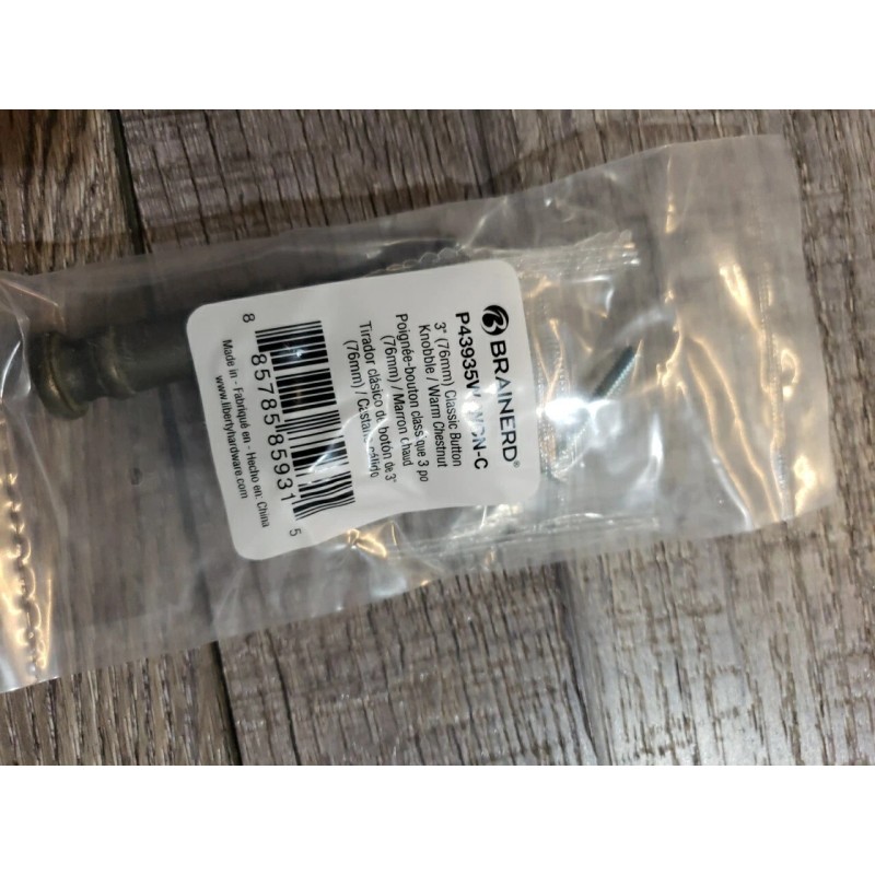 Brainerd 12 Pc Brainerd Classic Button 3-in (76mm) Warm Chestnut