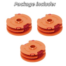 XINTONG 3 PCS WX100 Strimmer Spool,Trimmer Line Spools,Compatible with Worx McGregor Trimmer Replace GT25 GGT350A1 MET6032 MET4530 MET3525