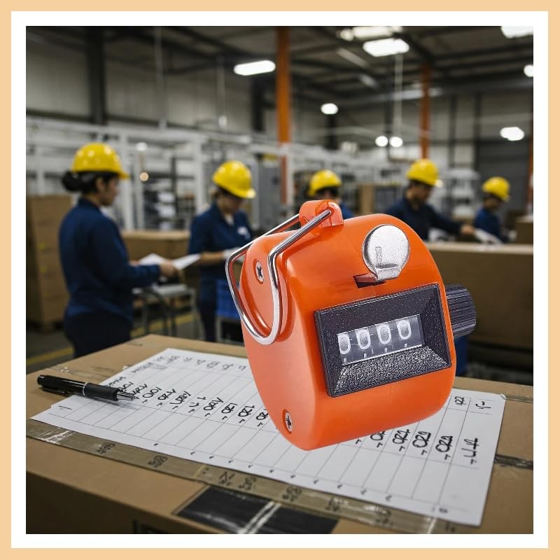 Hand Tally Counter 4 Digit Number Dual Clicker Golf Handy