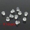 X10 earrings plastic rubber plug stud stoppers findings post back