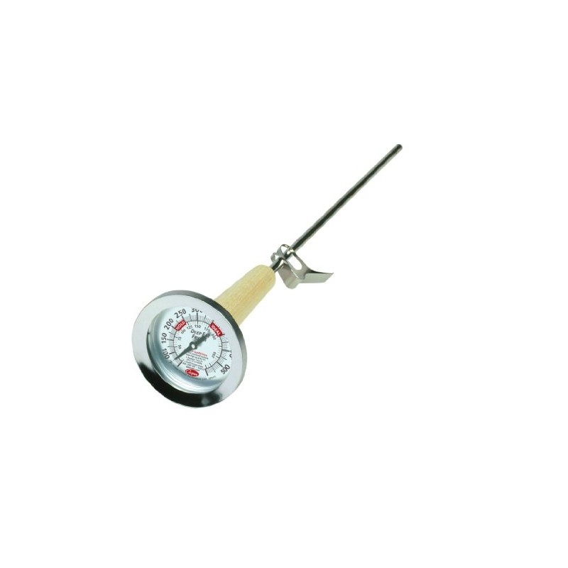 Cooper-Atkins Stainless Steel Bi-Metals Kettle Deep-Fry Thermometer, 50 to 550
