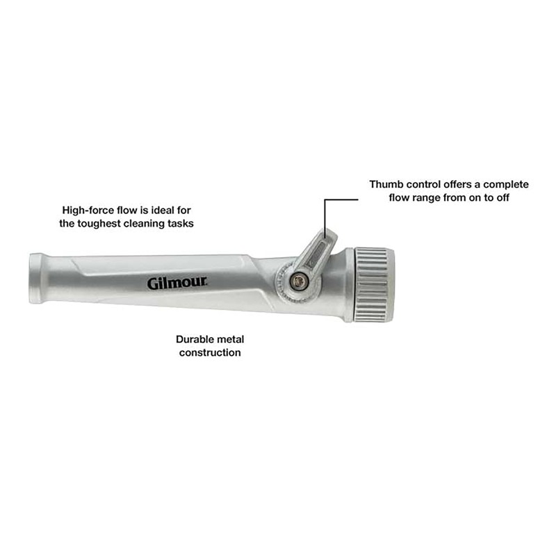 Gilmour High Force Jet Hose Nozzle with Insulated Grip, Heavy
