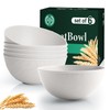Homienly Wheat Straw Bowls with Unique Texture Design, 40 OZ