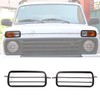 2 x Aluminum Alloy Front Fog Lamp Protector Frame Trim