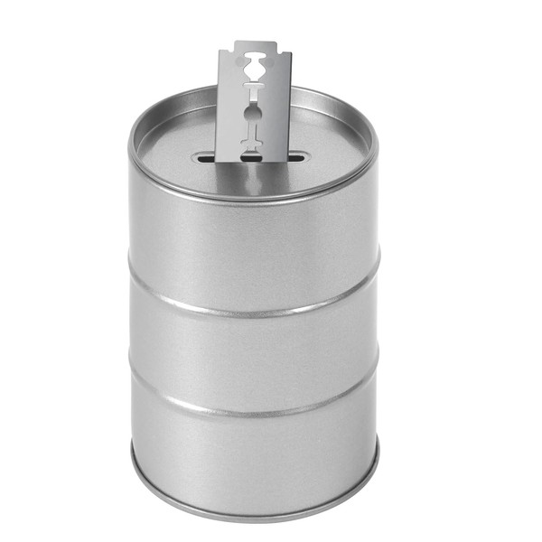 Linkidea Safety Razor Blade Disposal Container Box, Large Capacity Metal