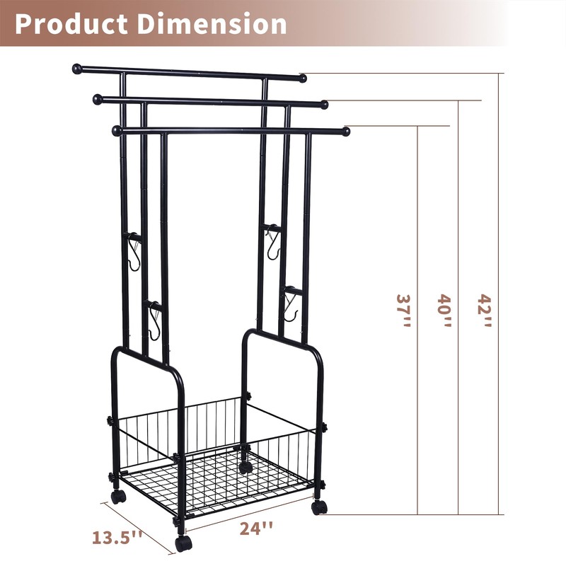 42" Tall Bathroom Towel Rack, Standing Towel Racks, 3 Tier