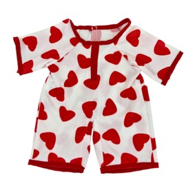 Heart Sleeper All-in-one Pyjamas - 16"/40cm- Teddy Bear Clothes - fits Build a Bear Teddies Red