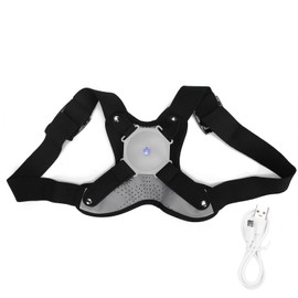 Posture Corrector Trainer with Sensor Vibration Reminder Back Brace StraightenerL Black