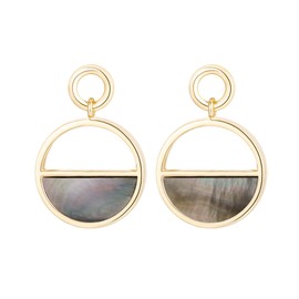 Anti-Allergy Silver/Gold/Rose Gold Palted Ring with Shell Dangle Earrings Fashion Earrings for Women Girls Jewellery for Friends Gift, Alloy Steel, Shell