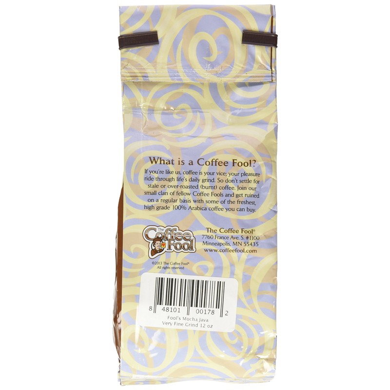 The Coffee Fool Fool's Mocha Java, Very Fine Grind, 12