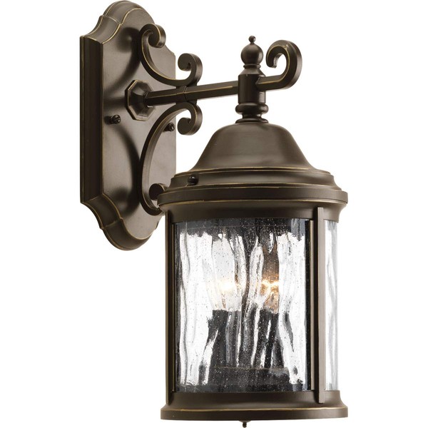 Progress Lighting P5649-20 Transitional One Wall Lantern from Haslett Collection in Black Finish Lighting Accessory, Antique Bronze