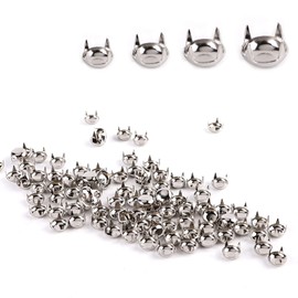 HAWORTHS 100pcs 8MM Antique Silver Round Dome Metal Studs Spots Nailheads Fastners