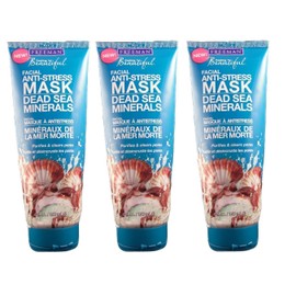 Freeman Feeling Beautiful Facial Anti-Stress Mask, Dead Sea Minerals 6 oz (Pack of 3)