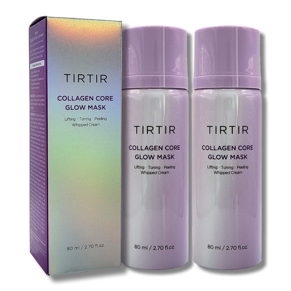 TirTir Collagen Core Watery Luminous Mask Pack No-Wash Hyun Bin Whipped Cream Bubble Pack 80ml 2 cans