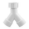 Rumyve Plastic Y Splitter,BSP Hose Y-Piece Splitter Connector,3/4 Inch Plastic