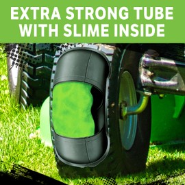 Slime 30014 Inner Tube for riding lawn mowers, ATVs, quads, tractors and other farm equipment, Extra Strong, Includes Self-Sealing Slime Sealant, Heavy Duty, 15x6.00-6" / 5.30/4.50-6" / 13x5.00-6"