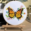Yutaohui Butterfly Embroidery Kit with Flower,Flora Embroidery Kit for Adults