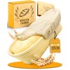 KRUSTENZAUBER 35 cm Rattan Proofing Basket with Fermentation Cloth as