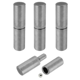 4 PCS Weldable Barrel Hinges 4⅛ x 1" Heavy Duty Steel Weld On Bullet Door Hinges Ball Bearing Detachable Hinge for Swing Door Trailer Ramp Gate Metal Gates(4⅛ x 1"- 4 pcs)