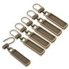 Zorveiio 6pcs Antique Bronze Zipper Pull Replacement, 1mm Thickness Detachable