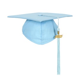 Erligo Unisex Matte Graduation Cap with Tassel Year Charm Graduation Hat for High School and Bachelor (Sky Blue)