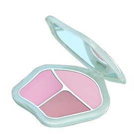 Gevlonecirly Cheek Palette, 3 Colors, Powder, Face Color, Blending, Palette, Shading Ruddy Color, Yebe & Brevet Face Glow Color (01# Ome)