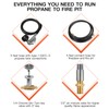 EXCELFU Fire Pit Installation Kit with 1/2" Chrome Key Valve,
