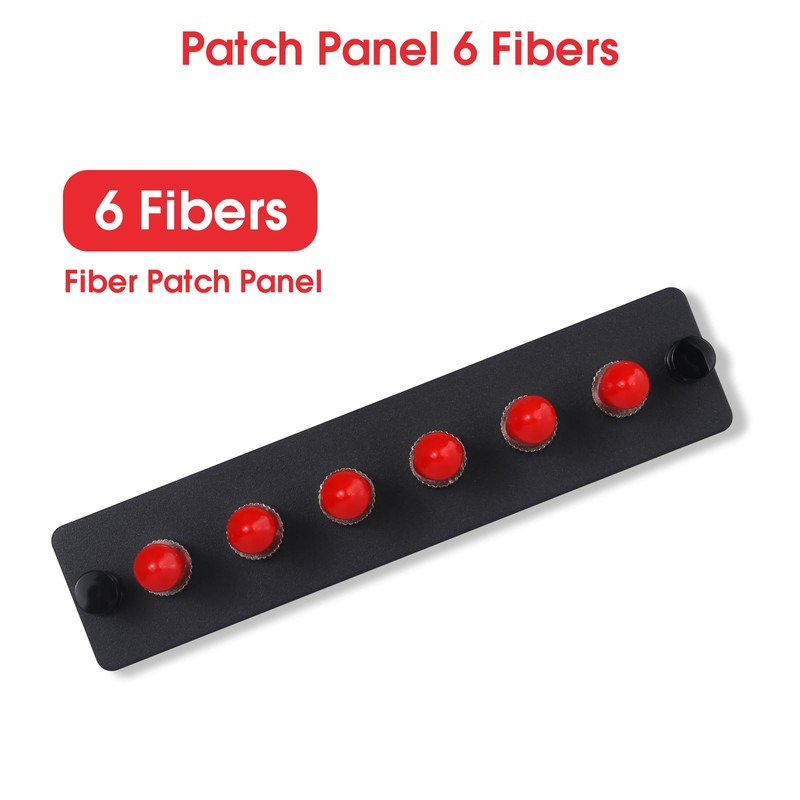 Duogalia 6 Simplex ST Fiber Patch Panel with Simplex Singlemode