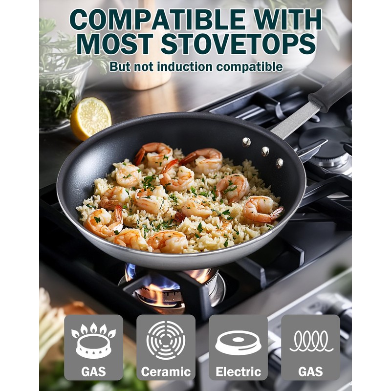 Cooks Standard Nonstick Frying Pan 10-Inch, Heavy Duty Skillet Pan,