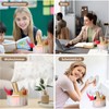 IOO6Z8SY 5 Compartments Rotating Pen Holder - 360° Design, PP