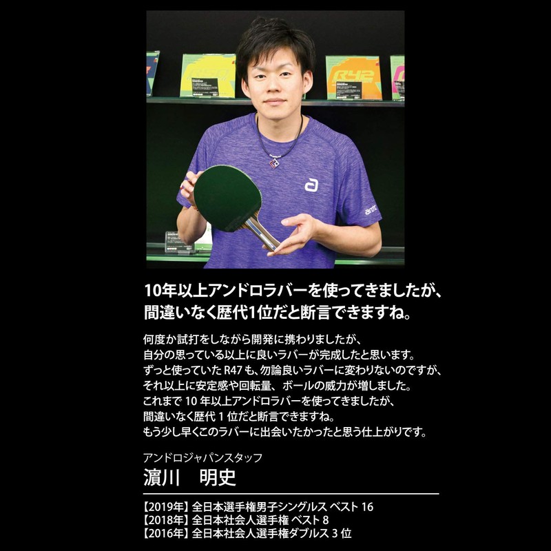 andro 112280 Table Tennis Table Tennis Soft Rubber Razanter R48