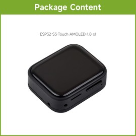 Waveshare ESP32-S3 1.8inch AMOLED Touch Display, Embedded with SH8601 Display Driver and FT3168 Capacitive Touch Chip, ESP32 with Display,32-bit LX7 Dual-core Processor, 368×448 Pixels