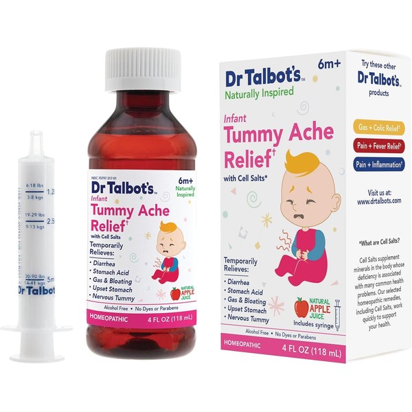 Dr. Talbot's Infant Tummy Ache Relief Liquid Medicine, Naturally Inspired,