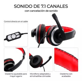 EGTMA Audífonos Profesional Gamer Usb Audio