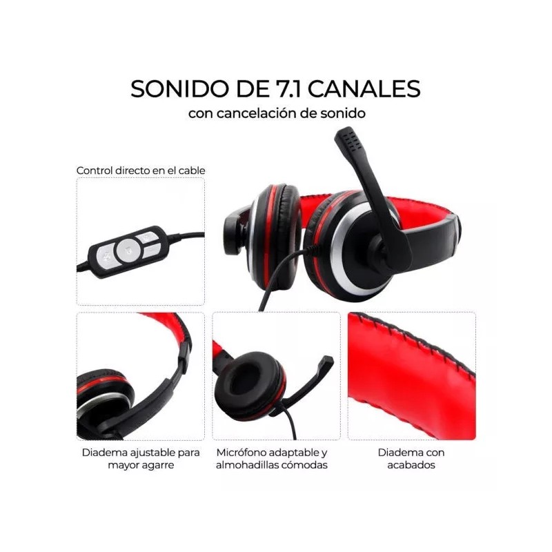 EGTMA Audífonos Profesional Gamer Usb Audio