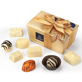 Leonidas Belgian White Chocolate Gift Box - 1 lb / 453 g - Birthday Thank You Anniversary Congratulations Gift Basket Gold Ribbon Gourmet Candy Assortment