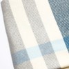 HomeRoots Plush Multi Blue Plaid Throw Blanket with Tassels