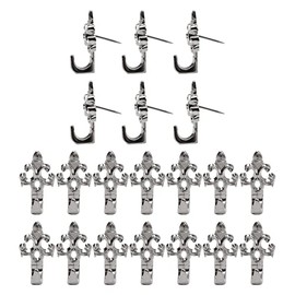 INCREWAY Push Pin Picture Hooks, 20Pcs Decorative Picture Hanging Hook Pin Plant Shape Push Pin Hanger Metal Thumbing Tacks for Hanging Pictures Bulletin Board Hooks for Wall Hanging, Silver